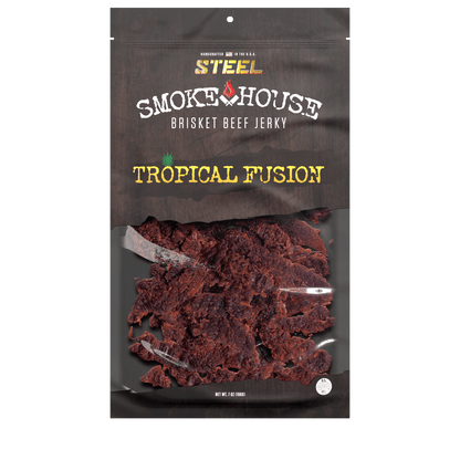Steel Supplements Jerky Tropical Fusion 7 oz. Steel Smokehouse Brisket Beef Jerky