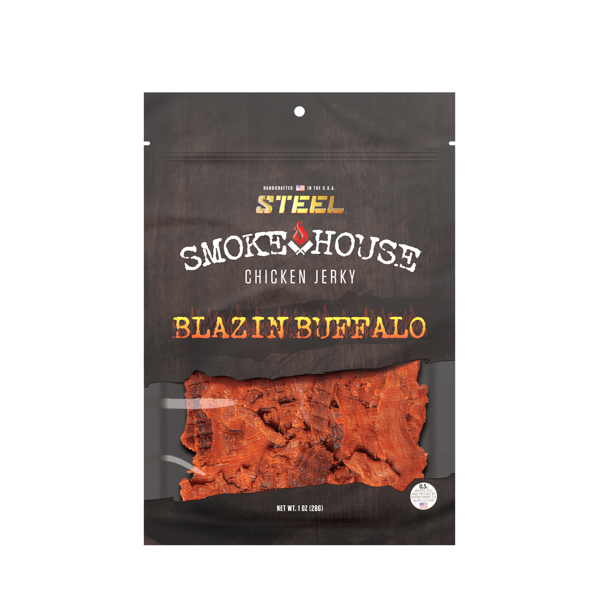 Steel Supplements Jerky 1 oz. Blazin' Buffalo - Gourmet Chicken Jerky
