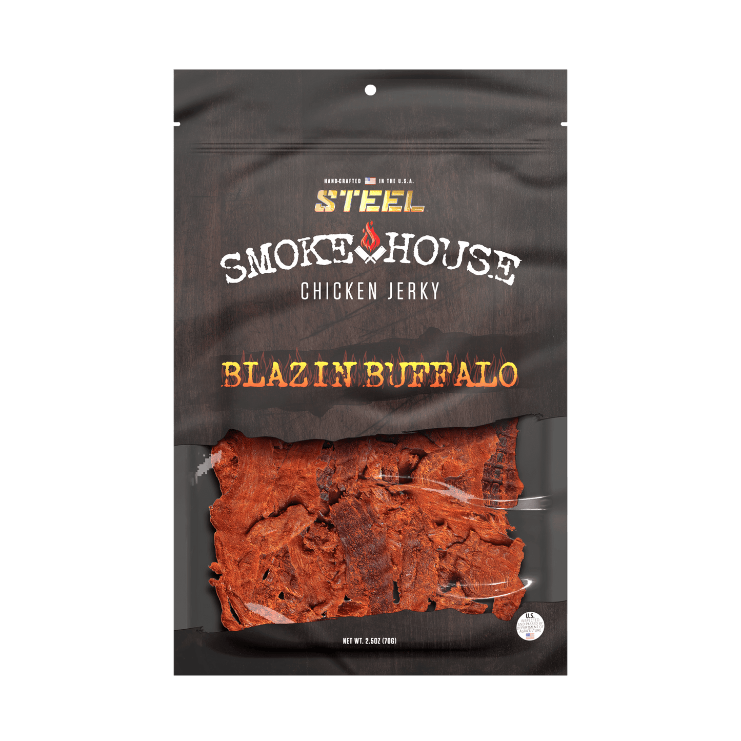 Steel Supplements Jerky 2.5 oz. Blazin' Buffalo - Gourmet Chicken Jerky