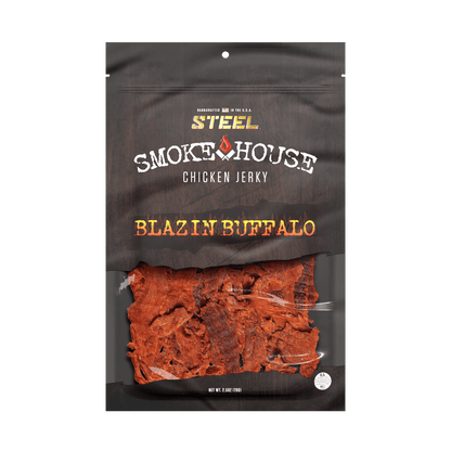 Steel Supplements Jerky 2.5 oz. Blazin' Buffalo - Gourmet Chicken Jerky