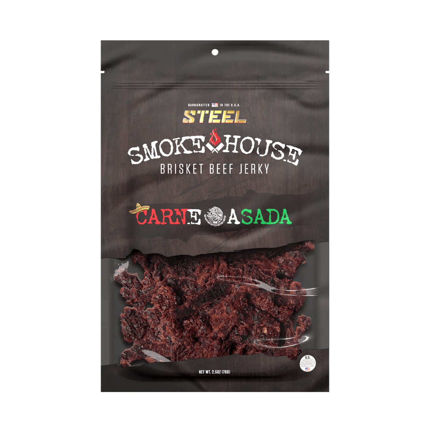 Steel Supplements Jerky 2.5 oz. Carne Asada - Brisket Beef Jerky