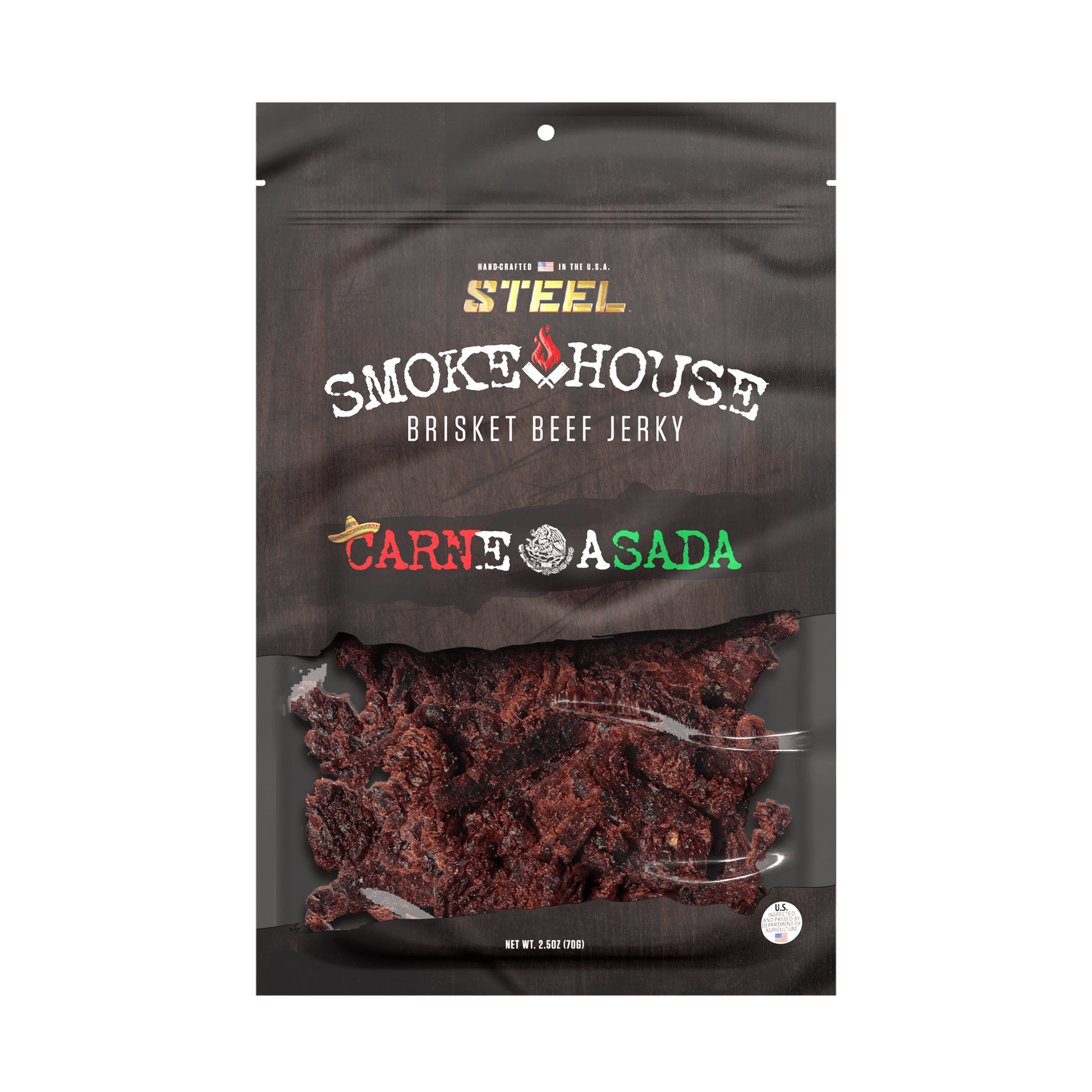 Steel Supplements Jerky 2.5 oz. Carne Asada - Brisket Beef Jerky