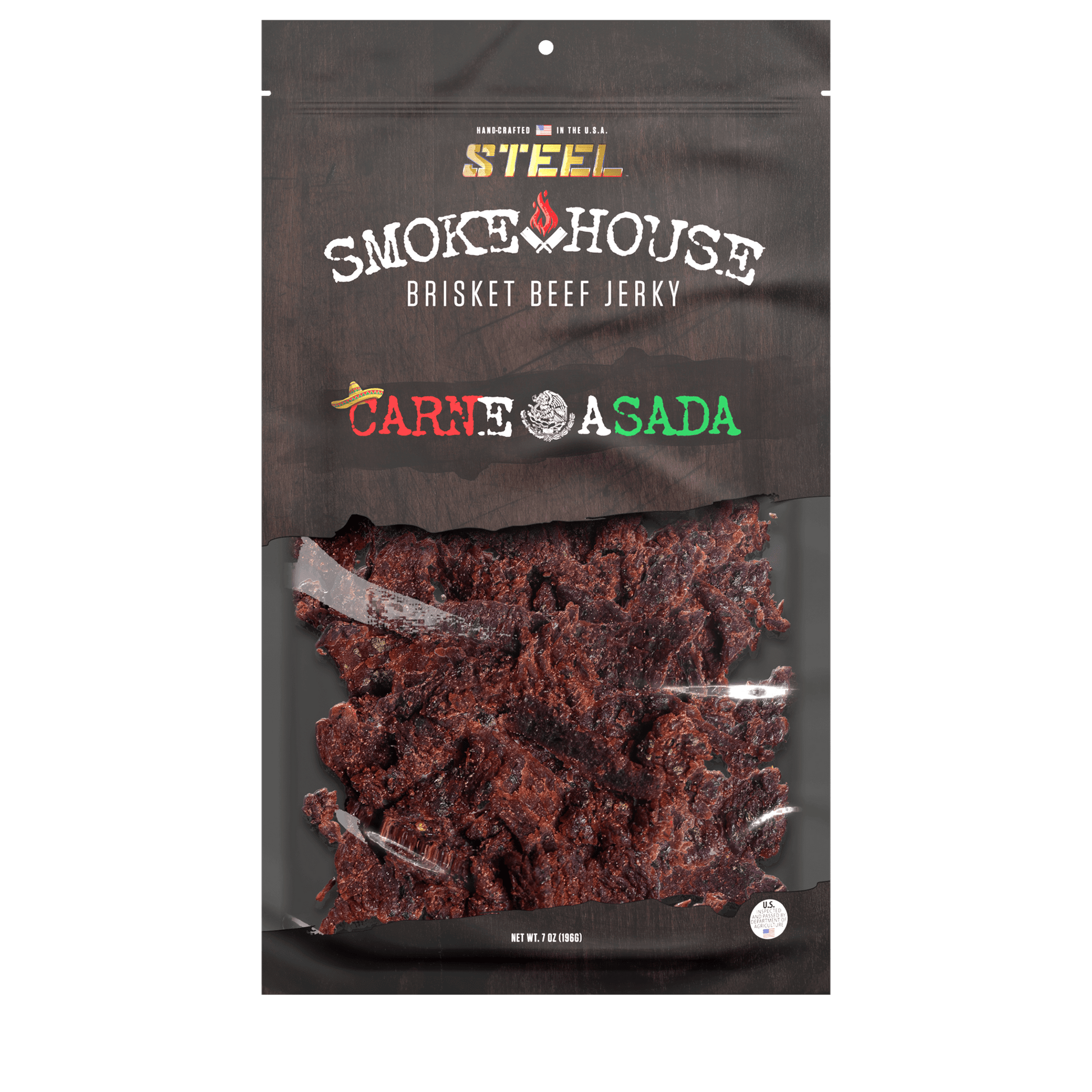 Steel Supplements Jerky 7 oz. Carne Asada - Brisket Beef Jerky