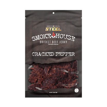 Steel Supplements Jerky 2.5 oz. Cracked Pepper - Brisket Beef Jerky
