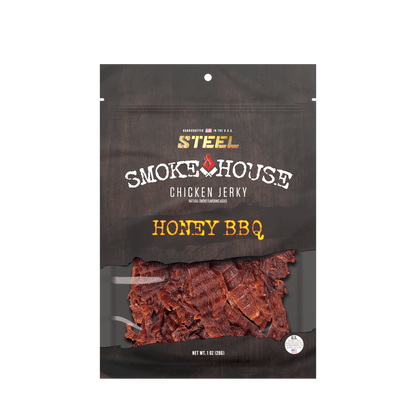 Steel Supplements Jerky 1 oz. Honey BBQ - Gourmet Chicken Jerky