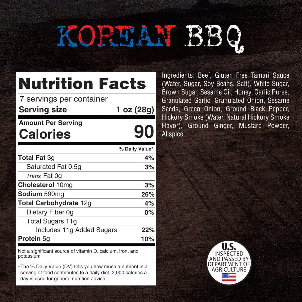 Steel Supplements Jerky Korean BBQ - Brisket Beef Jerky