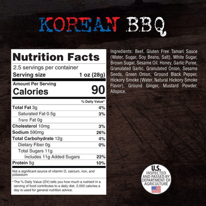 Steel Supplements Jerky Korean BBQ - Brisket Beef Jerky