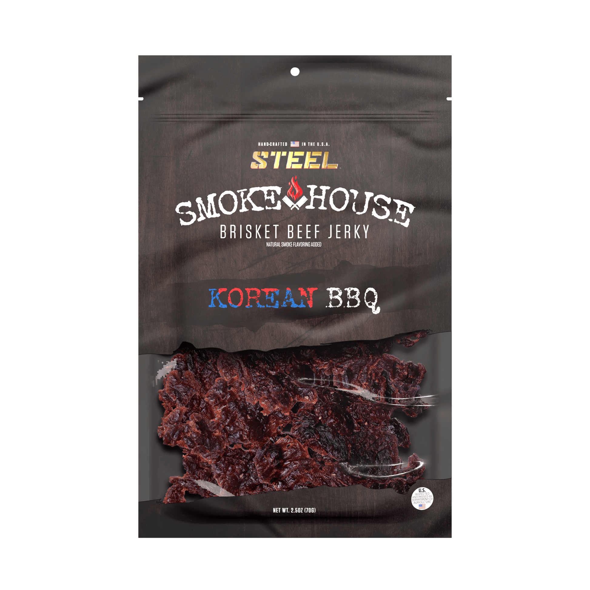 Steel Supplements Jerky 2.5 oz. Korean BBQ - Brisket Beef Jerky