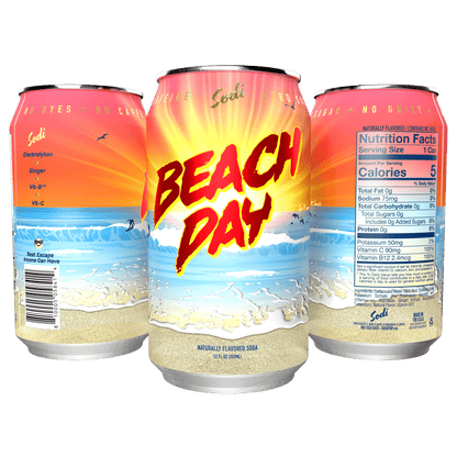 Steel Supplements Supplement Beach Day Case of 12 Cans Sodi Pop - Case of 12 Cans