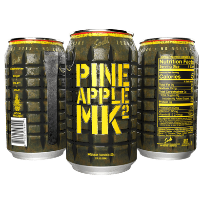 Steel Supplements Supplement Pineapple|MK2 Case of 12 Cans Sodi Pop - Case of 12 Cans