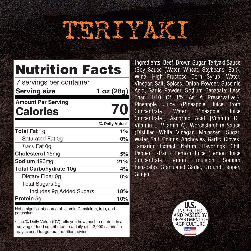 Steel Supplements Jerky Teriyaki - Brisket Beef Jerky