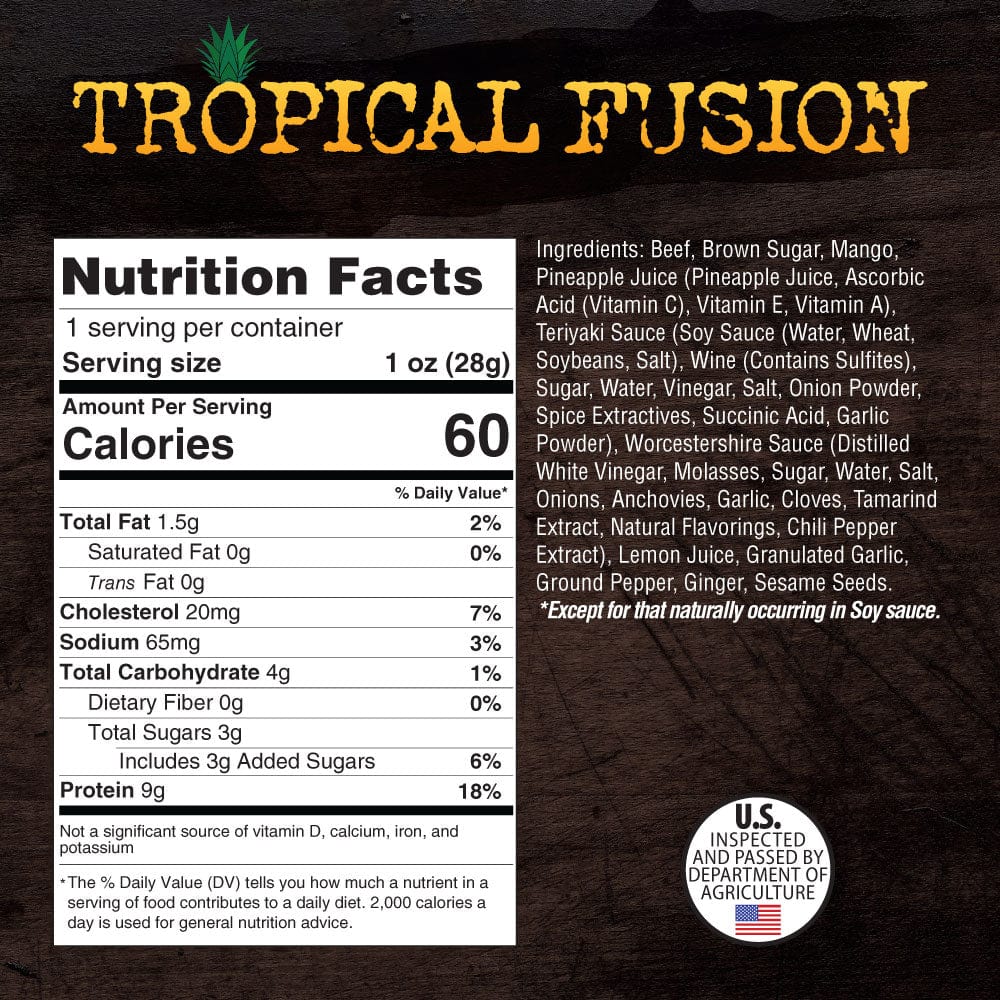 Steel Supplements Jerky Tropical Fusion - Brisket Beef Jerky